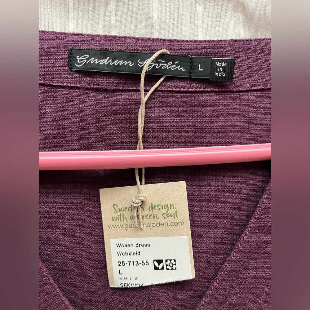 RARE Gudrun Sjödén 2024 SS Agatha Organic Cotton Sleeveless Dress L - Picture 3 of 8